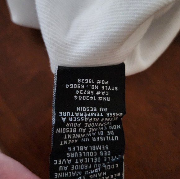 7 For All Mankind White Ribbed Bodysuits Size M Sleeveless Size L Elbow Short - Picture 6 of 16